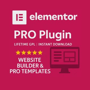 Elementor Pro Plugin: Unlimited Sites, Lifetime Access (Digital Download) WordPress