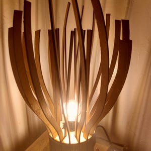 Handcrafted Wooden Flower Lamp – Unique, Elegant Lighting for Your Home