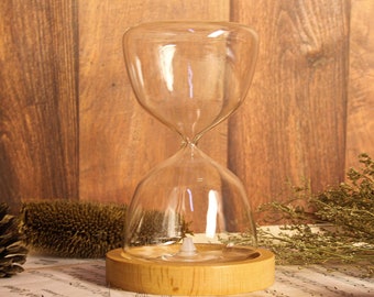 Personalized Empty Hourglass for Wedding | Custom Engraving Wood Refillable Sand Ceremony Hourglass | 1-5mins sand timer for home decor gift