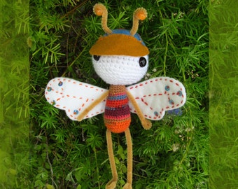 Boy Dragonfly Amigurumi Bendable Doll