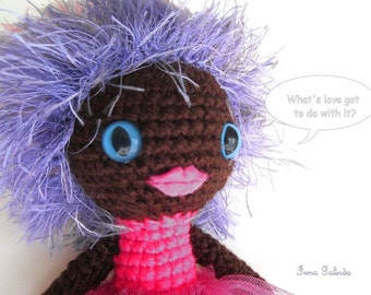 Tina Amigurumi noir Art Doll