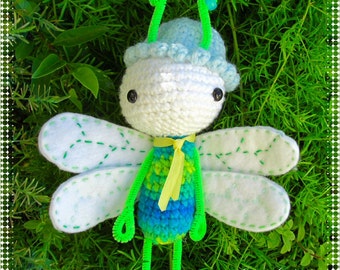 Business Dragonfly Amigurumi bendable Doll