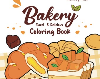 Libro da colorare "Dolci Momenti" / Download PDF, Pagine da colorare digitali, Disegni audaci e facili, Stampa a casa