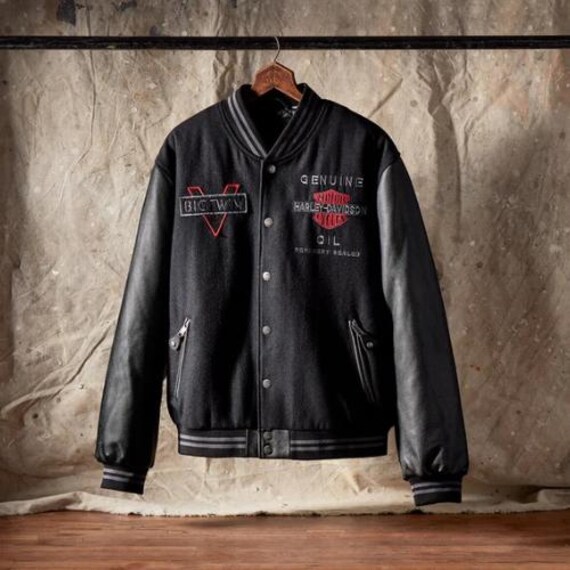 V-twin Varsity Leather Jacket for Men | Stylish & Durable