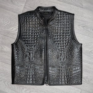 Harley-davidson Men's Fuel to Flames Leather Vest. Motorbike Vest