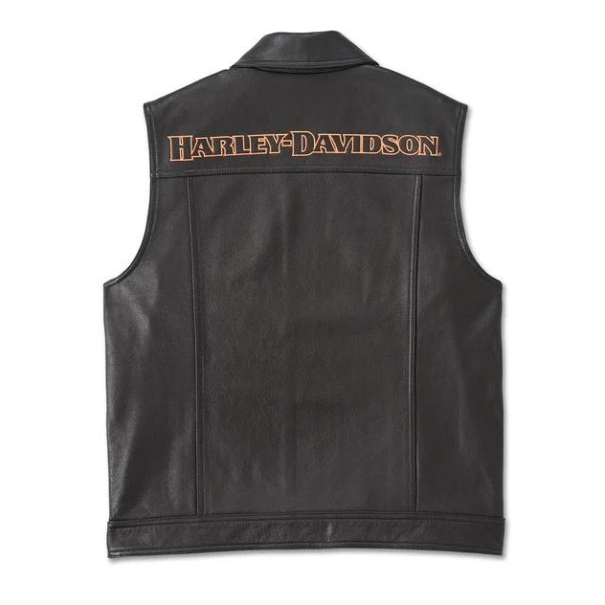 Harley Davidson Men s Fuel to Flames Leather Vest. Motorbike Vest