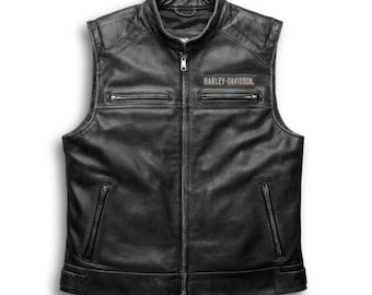 Harley-Davidson Passing Link leren bikerjack voor heren.