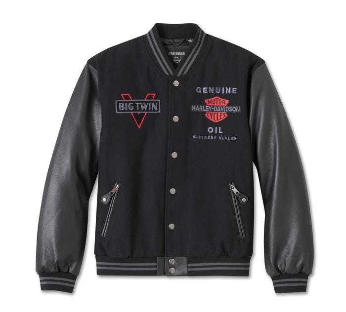 V-twin Varsity Leather Jacket for Men | Stylish & Durable