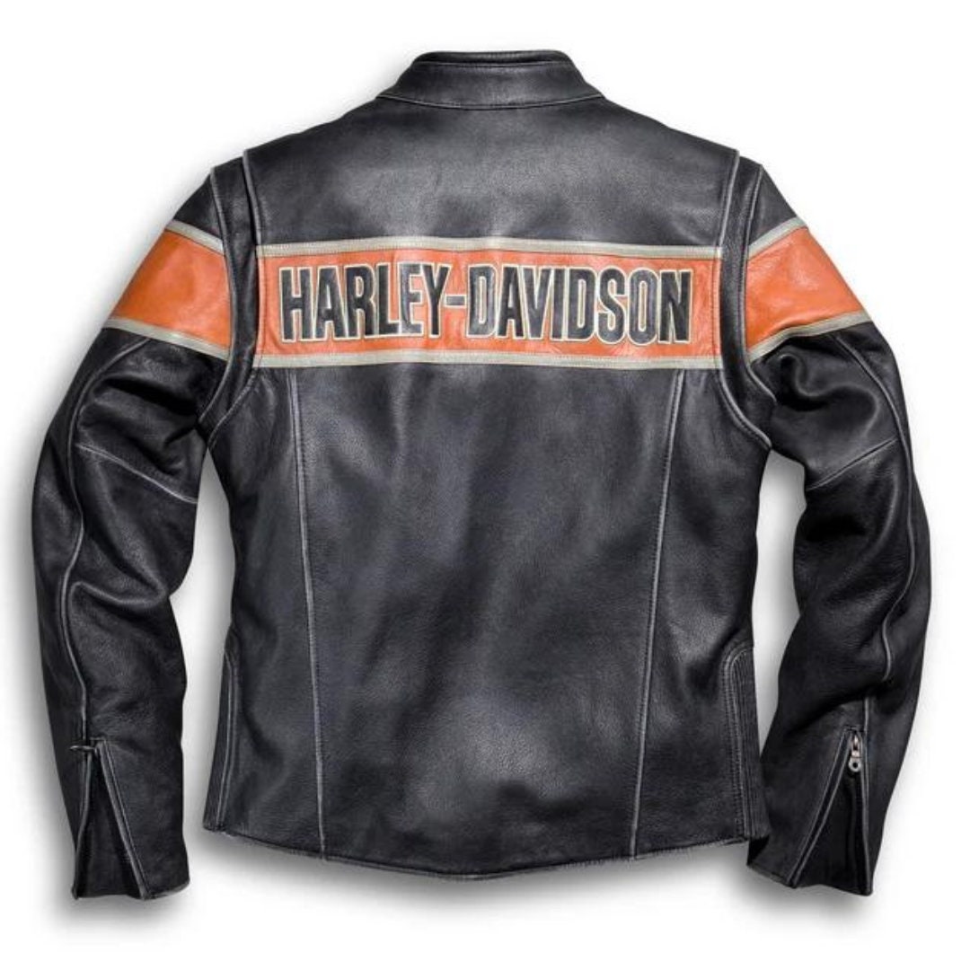 ハーレーダビッドソン　Victory Lane レザージャケット　Sサイズ Harley-Davidson Men's Victory Lane Leather Jacket