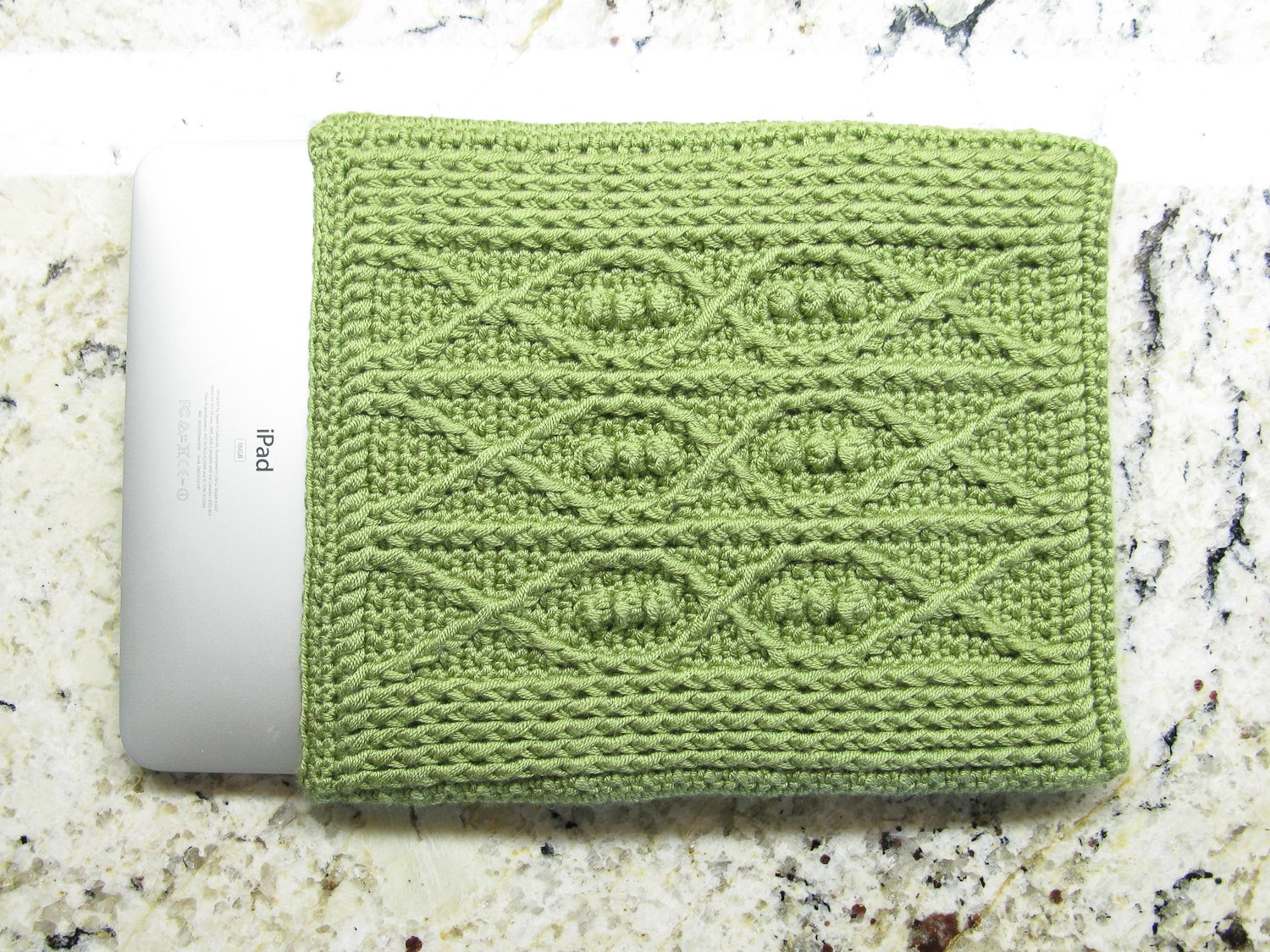 Crochet Pattern iPad Cover Crochet Cable Fish Digital Download PDF