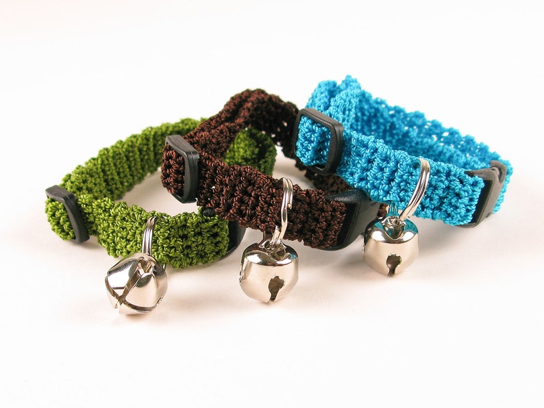 Crochet Kitty Cat Collar Pattern Digital Download PDF Crochet Pattern image 1