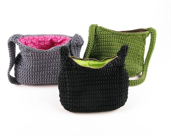 Crochet Purse Pattern: Beginner-Friendly Nylon Handbag (Digital Download)