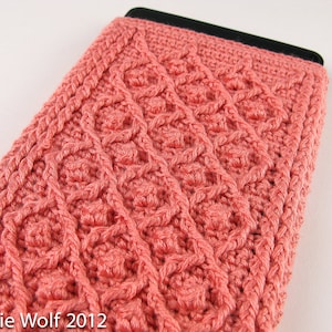 Crochet Pattern Kindle Fire Cover Summer and Winter Rose Trellis Pattern - Digital Download PDF Crochet Pattern