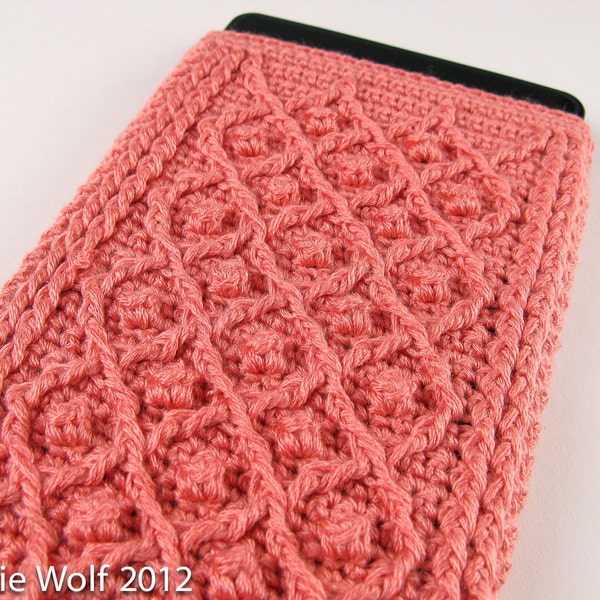 Crochet Pattern Kindle Fire Cover Summer and Winter Rose Trellis Pattern - Digital Download PDF Crochet Pattern