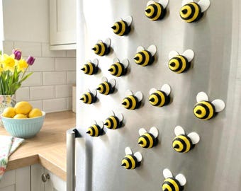 3D Bumble Bee Booty Fridge Magnets - Pack of 8