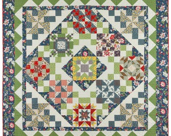 Letters Home Quilt Pattern - Reproduction Fabric - Retro Fabric Design - Sewing Pattern- Pieced Quilt - Print Pattern