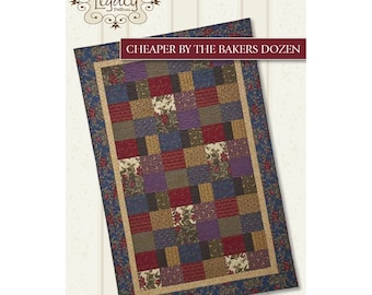 Cheaper By The Bakers Dozen - Fat Quarter Quilt Pattern - Sewing Pattern - Beginner Quilt - Digital Pattern