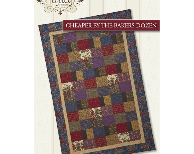 Cheaper By The Bakers Dozen - Fat Quarter Quilt Pattern - Sewing Pattern - Beginner Quilt - Digital Pattern