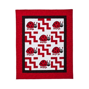 LuLu Ladybug Baby Quilt - Applique Animal Pattern - Baby Gift - Craft Pattern - Digital PDF Pattern