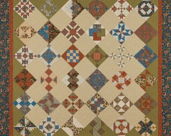 Pioneer Brides Quilt Pattern - Reproduction Fabric - Retro Fabric Design - Sewing Pattern - Pieced Quilt - Digital Pattern