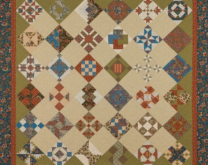 Pioneer Brides Quilt Pattern - Reproduction Fabric - Retro Fabric Design - Sewing Pattern - Pieced Quilt - Print Pattern