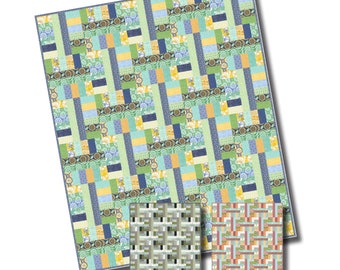 Rolling Fields Jelly Roll Quilt Pattern - Strip Quilt Patterns - Bali Pop - Sewing Pattern - Print Pattern