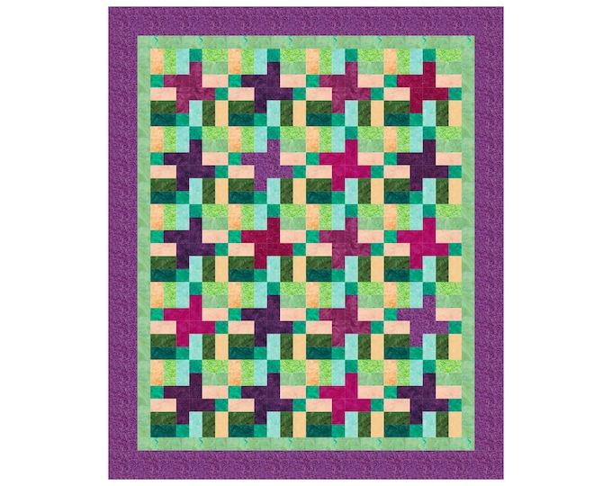 Melody Jelly Roll Quilt Pattern - Strip Quilt Patterns - Bali Pop - Sewing Pattern - Digital PDF Pattern