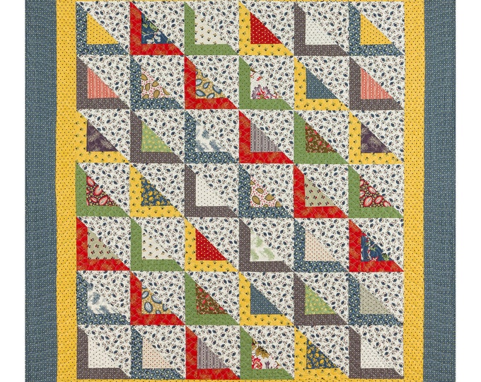 Carriage Quilt Pattern - Charm Square Patterns - Sewing Pattern -Print Pattern