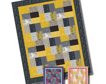 Cheaper By The Dozen Fat Quarter Quilt Pattern - Sewing Pattern - Beginner Quilt - Print Pattern