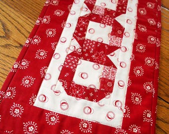 Circled With Love Table Runner Pincushion Pattern - Table Runner Quilt Patterns - Sewing Pincushion Pattern - Print Pattern