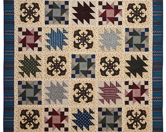 Broad Street Quilt Pattern - Reproduction Fabric - Retro Fabric Design - Sewing Pattern - Digital Pattern