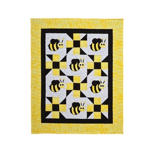 Bella Bee Baby Quilt - Applique Animal Pattern - Baby Gift - Craft Pattern - Digital PDF Pattern