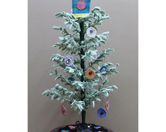 May Birds & Bees - A Year of Wooly Trees - Wool Christmas Tree - Applique Pattern - Felted Wool Applique - Print Pattern