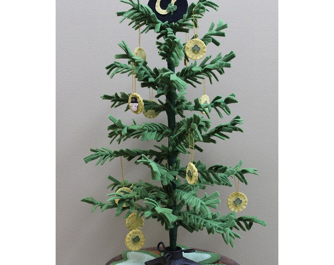 March St. Patrick's Tree - A Year of Wooly Trees - Wool Christmas Tree - Applique Pattern - Felted Wool Applique - Print Pattern