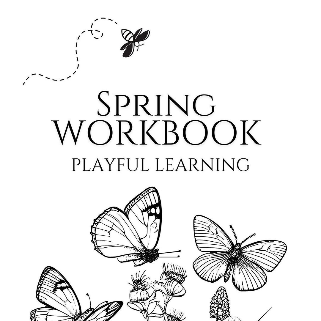 Printable Spring Workbook for Children to Play and Learn Digital File ...