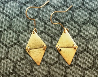 Geometric triangle earrings