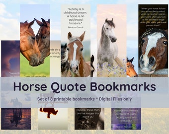 Horse Bookmarks Printable - Etsy