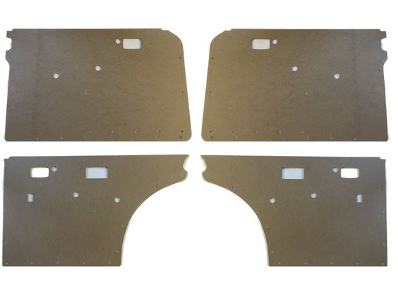 Door Panel Card Wood 4 Pcs R+L +F+R For Mercedes … - image 1