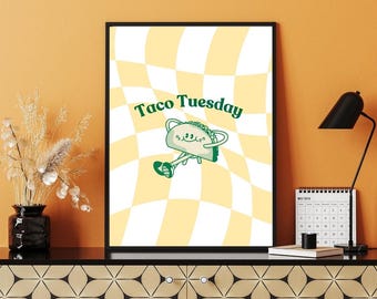 Taco Tuesday Art Print: Funny Foodie Kitchen Decor (Digital Download)