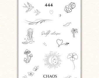 Fine Line Temporary Tattoos: Minimalist Body Art Stickers