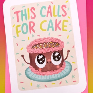 Dies fordert Kuchen-Geburtstagskarte - Niedliche Geburtstagskarte Geburtstagsparty-Karte Feier-Kuchen-Streusel Glückwunschkarte