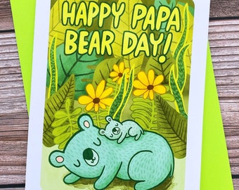 Happy Papa Bear Day - Father’s day card for dad Cute fathers day card Sweet Fathers day card grandpa card papa bear fathers day card husband