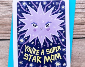 You're a Superstar Mom -Cute Mother’s day card for mom Celestial mothers day stars sweet mothers day card superstar gift for mom birthday