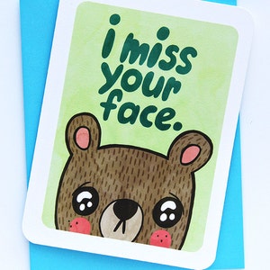 Tu me manques- Ton visage me manque -NOTECARD