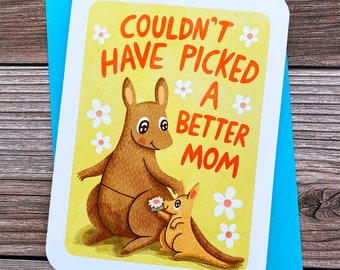 Couldn't have picked a better Mom Kangaroos - Cute Mother’s day card for mom mothers day funny sweet mothers day card unique gift for mother