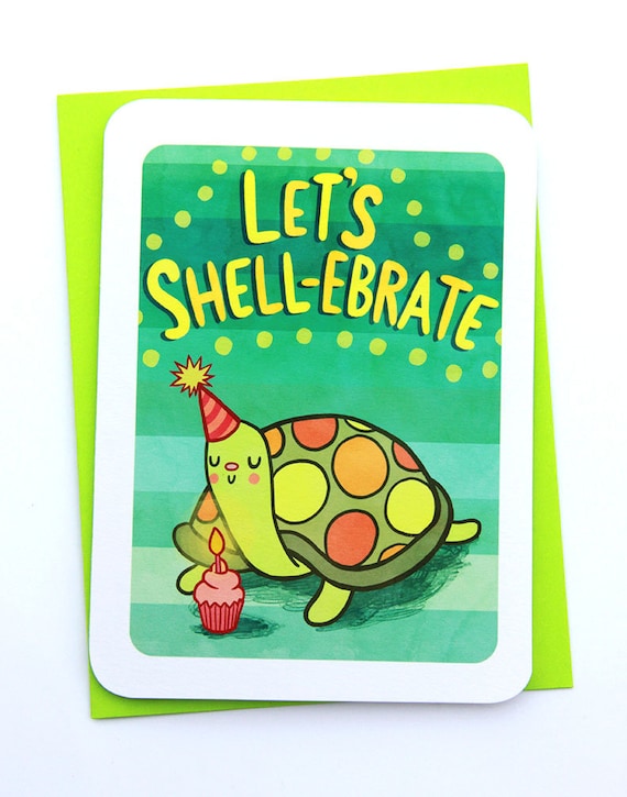 Let S Anniversaire De Shell Ebrate Carte Joyeux Etsy Canada