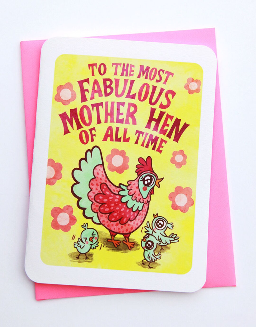 Fabulous Mother Hen chicken Mothers Day Card for Mom Mothers Day Gift ...
