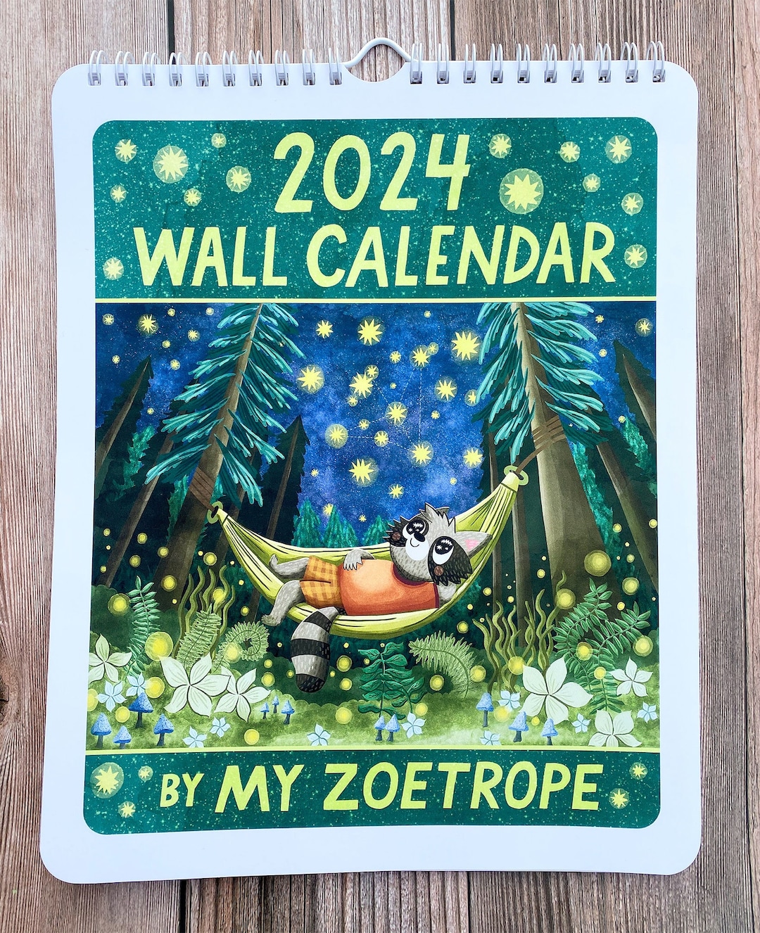 2024 Illustrated Wall Calendar cute Calendar 2024 Illustrated Calendar ...