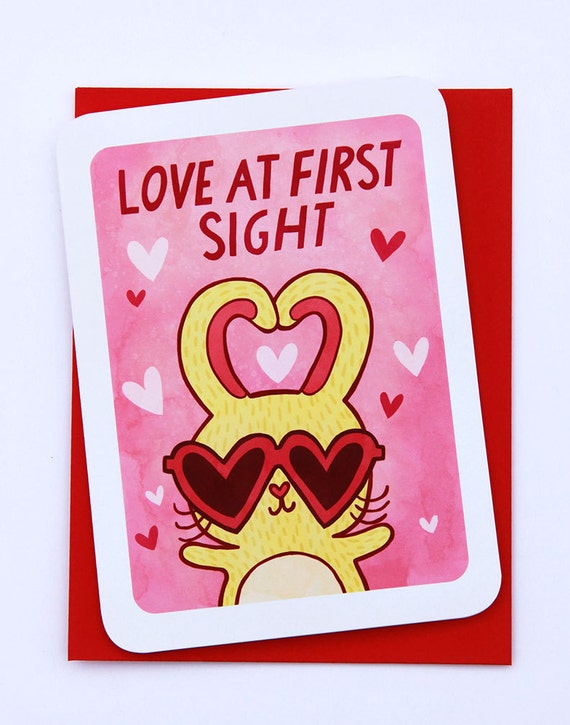 Love at First Sight Valentines Day Card Funny Love Card - Etsy Love at First Sight Valentines Day Card Funny Love Card - Etsy