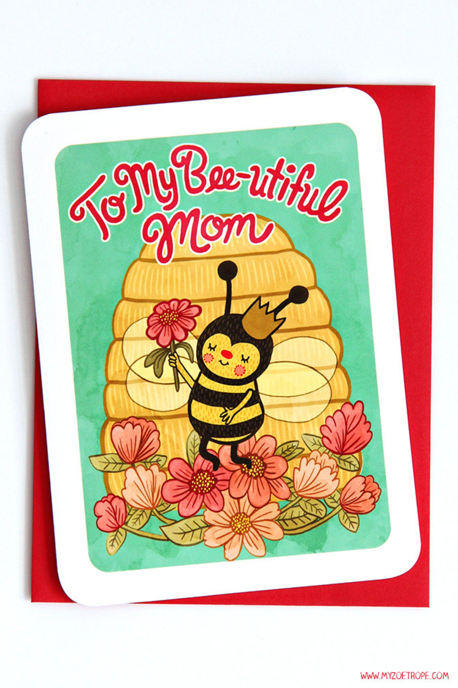 To My Beeutiful Mom Sweet Mothers Day Card Floral Gifts for Etsy